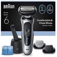 Braun Series 6 Electric Shaver, Smartcare Center, +2 Attachments, 62-S7650Cc - Silver
