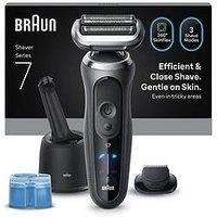 Braun Series 7 Electric Shaver, Smartcare Center, +1 Attachment, 72-G7200Cc - Grey