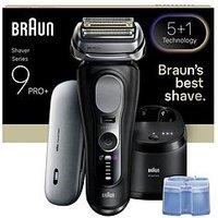 Braun Series 9 Pro+ Electric Shaver, Pro Sensoadapt, Smartcare Center, 9670Cc, Black