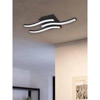 Eglo Cabezas-E Black Steel & Plastic 3 Flame Wall/Ceiling Light, 3000K