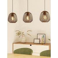 Eglo Espinal Bronze Steel Caged Style Contemporary 3 Light Pendant