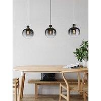 Eglo Oilella Black To Grey Gradient Hanging 3-Light Pendant Light