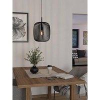 Eglo Romazzina Black Caged Single Pendant Light - Black