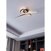 Eglo Selvina 1 Led Contemporary Flush Black Ceiling Light