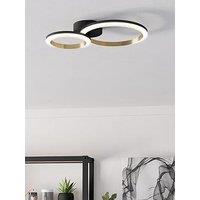 Eglo Calliera Black & Brass Steel Led Circle Modern Ceiling Light