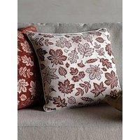 Gallery Direct Autumn Leaf Chenille Cushion Cream 450X450Mm