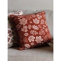 Gallery Direct Autumn Leaf Chenille Cushion Rust 450X450Mm