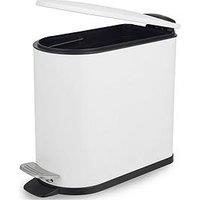 Beldray White 5L D Shape Bathroom Bin