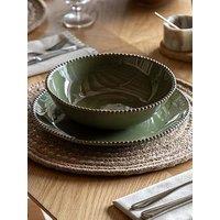 Gallery Direct Beaded Pasta Bowl Olive Green Pk4
