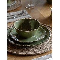 Gallery Direct Beaded Cereal Bowl Olive Green Pk4
