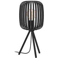 Eglo Romazzina Black Caged Tripod Table Lamp