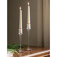 Gallery Direct Red Rim Glass Candle Sticks Pk2