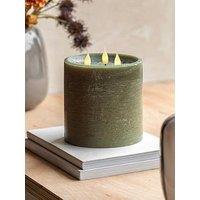 Gallery Direct Remote Control 3 Wick Led Candle - Olive