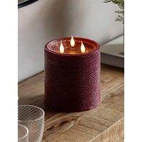 Gallery Direct Remote Control 3 Wick Led Candle - Oxblood