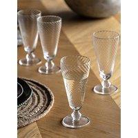 Gallery Direct Swirl Flute Glass Clear Pk4