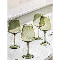 Gallery Direct Wine Glass Green Pk4