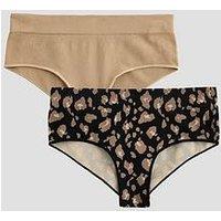 The Very Collection 2Pk Seamless Briefs Leopard Print