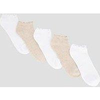 The Very Collection 5 Pack Trainer Liner Socks - Beige