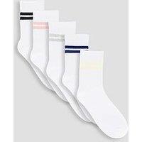 The Very Collection 5 Pack Ribbed Ankle Socks - Multi