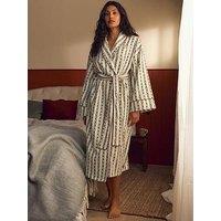 Laura Ashley Christmas Rose Robe - Black