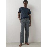 The Very Collection Pure Cotton Geo Print Jersey Pyjama Set - Navy