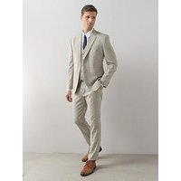 The Very Collection Checked Suit Trousers - Stone
