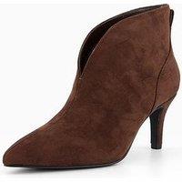 The Very Collection Wide Fit V Vamp Heeled Boot - Brown