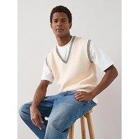The Very Collection Pure Cotton Knitted Vest - Ecru