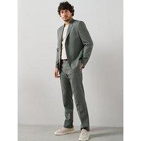The Very Collection Regular Fit Textured Suit Trouser - Sage