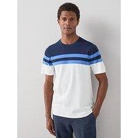 The Very Collection Knitted Stripe T-Shirt - Blue