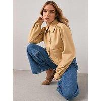 The Very Collection Faux Suede Romance Jacket - Yellow