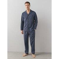 The Very Collection Pure Cotton Striped Revere Set - Navy