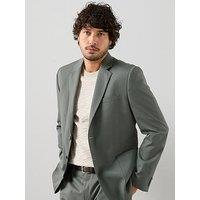 The Very Collection Regular Fit Textured Suit Jacket - Sage - Green
