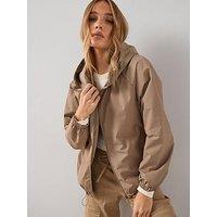 The Very Collection Lightweight Water Resistant Hooded Parka - Beige