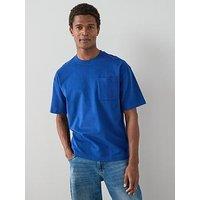 The Very Collection Pure Cotton Heavyweight Relaxed Fit Pocket T-Shirt - Blue