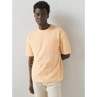 The Very Collection Pure Cotton Heavyweight Relaxed Fit Pocket T-Shirt - Peach