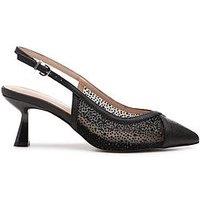 Paradox London Fascinate Shimmer Wide Fit Slingback Heel - Black