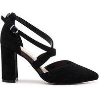 Paradox London Finula Micro Suede Wide Fit Heel - Black