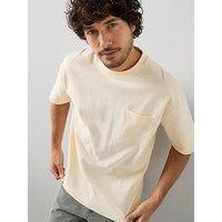 The Very Collection Pure Cotton Premium Relaxed Fit Pocket T-Shirt - Pastel Yellow