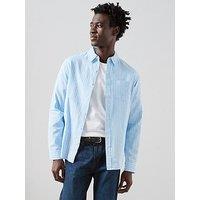 The Very Collection Pure Cotton Striped Front Pocket Shirt - Blue / White