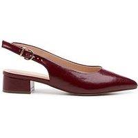Paradox London Fiorenza Pu Wide Fit Slingback Shoe - Cherry