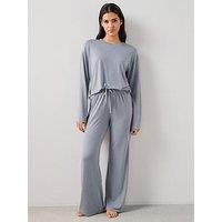 The Very Collection Long Sleeve Slouchy Pyjama Set - Blue