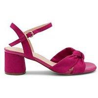 Paradox London Nalani Microsuede Wide Fit Heel - Fuchsia