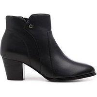 Paradox London Belinda Wide Fit Faux Leather Ankle Boot - Black