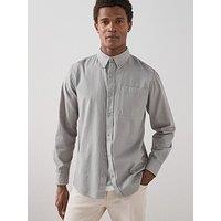 The Very Collection Pure Cotton Washed Twill Shirt - Charcoal