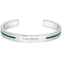 Lacoste Mens Adventurer Stainless Steel Bangle Bracelet - Silver