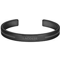 Lacoste Mens Adventurer Ip Bangle Bracelet - Black