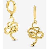 Jon Richard Plated Snake Earrings - Gold