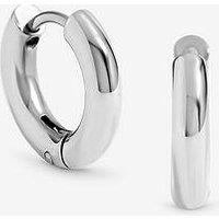 Jon Richard Waterproof Sterling Silver Plated Small Chubby Hoop Earrings