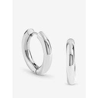 Jon Richard Waterproof Sterling Silver Plated Medium Chubby Hoop Earrings